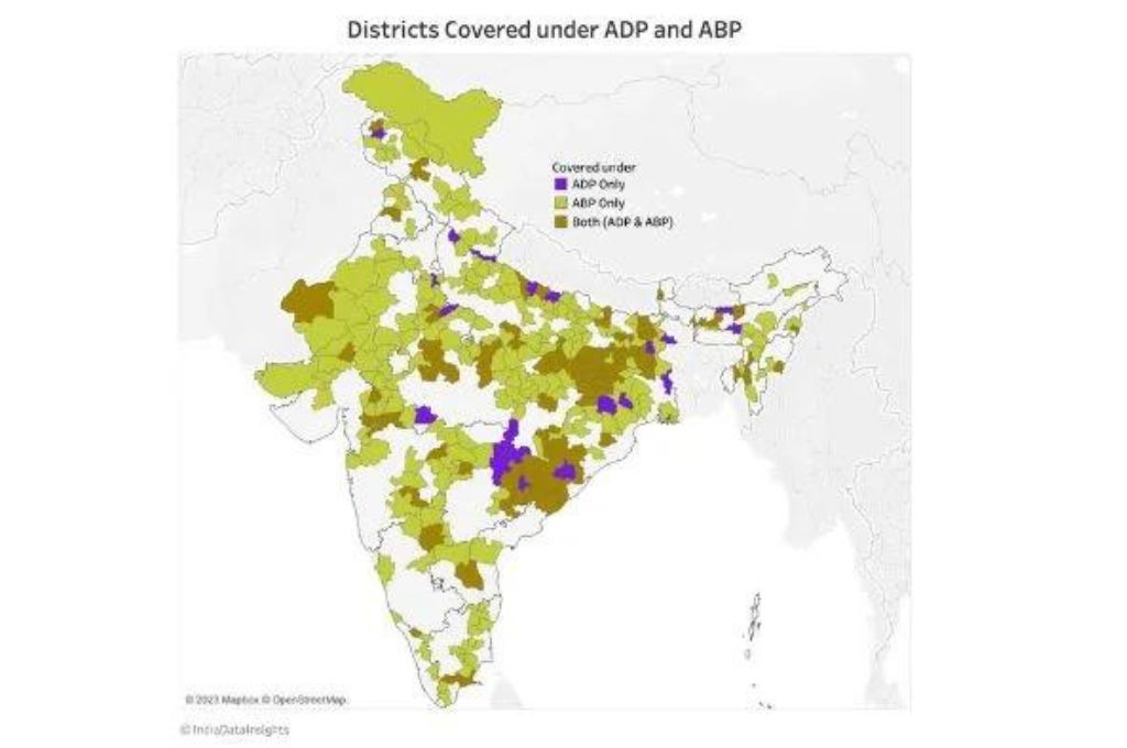 एडीपी और एबीपी के तहत कवर किया गया जिला_सीएसआर