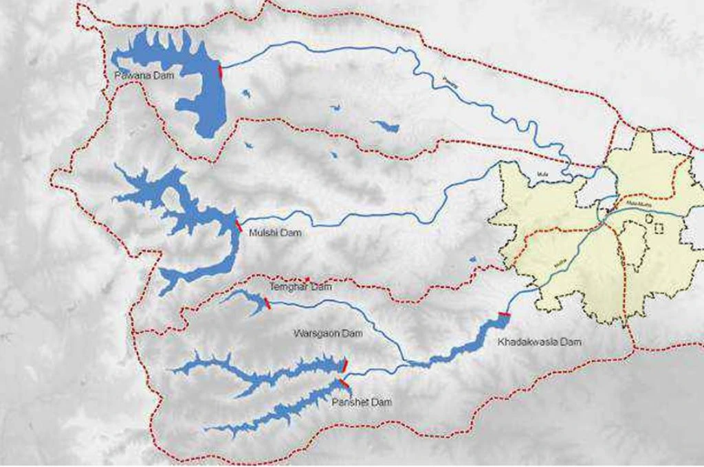 प्रवाह को दर्शाता नक्शा_रिवर फ्रंट