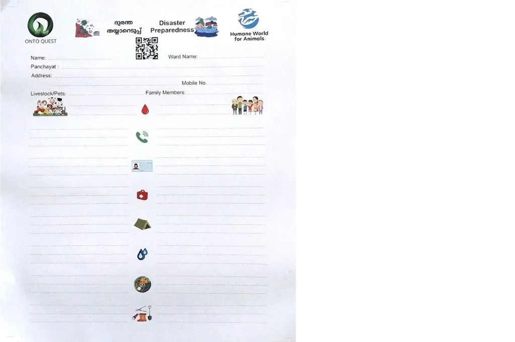 आपदा प्रबंधन के लिए सुरक्षित इलाकों को चिन्हित करने वाला फार्म, जिससे वे जान पाते हैं कि वे कितने खतरे में रह रहे हैं और समाधान खोज पाते हैं__आपदा प्रबंधन